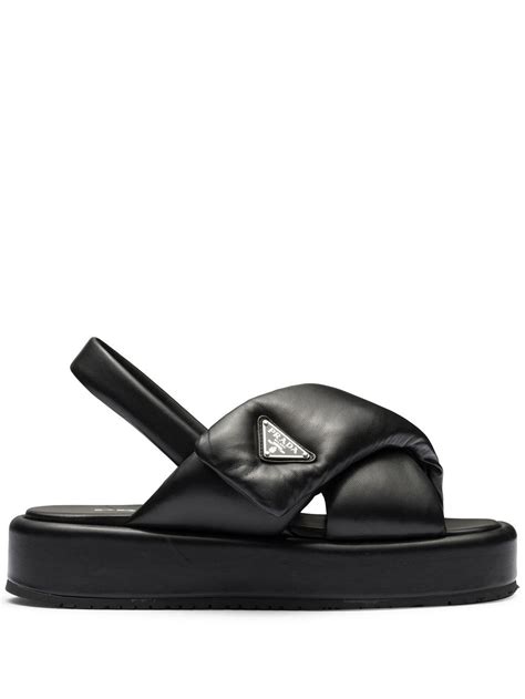 prada sandals mens lether|farfetch prada soft padded sandals.